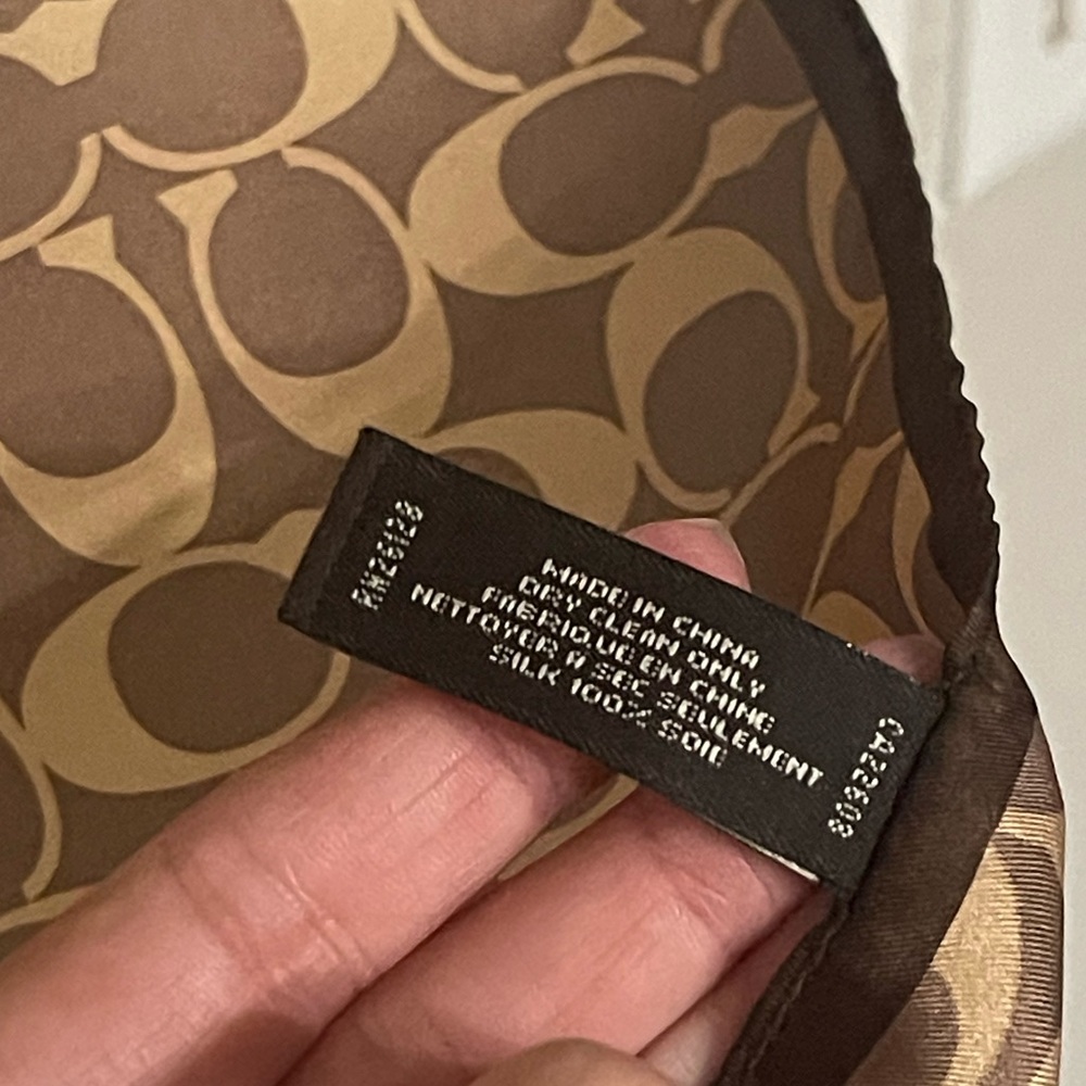 Coach Patchwork Pattern Scarf Textured Signature … - image 5